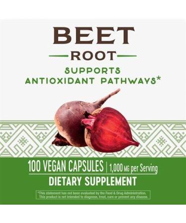 Nature's Way Beet Root 1000 mg - 100 Vegan Capsules for Energy & Health - Buy Online on GoSupps.com
