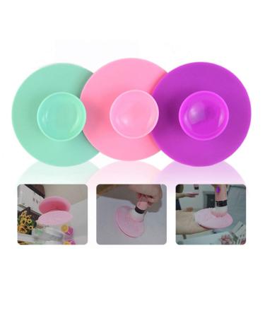 Beaupretty Silicone Brush Cleaning Pad - Round Makeup Brush Scrubber Mat with Suction Cup (Light Green) for Easy Cosmetic Cleaning - Buy Online on GoSupps.com
