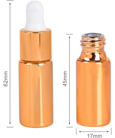Tianzd 24 Pieces 5ml Empty Chrome Red Drip Bottles with Glass Pipette - Ideal for Perfume Oils & Essential Oils - Gold Screw Cap - Buy Online on GoSupps.com