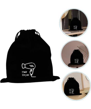 SOESFOUFU 2pcs Velvet Bag Hairdryer Bag Blow Dryer Bag Hair Dryer Storage Travel Makeup Bag Black Flannel - Buy Online on GoSupps.com