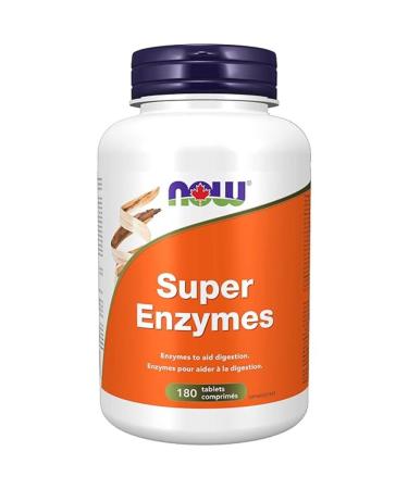 Now Foods Super Enzymes 180tab Unflavored 180 count (Pack of 1)