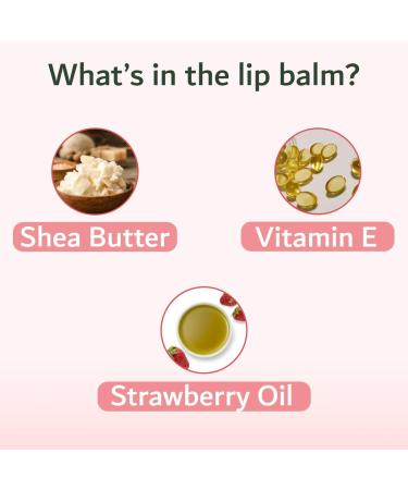 Strawberry Lip Balm for Girls | Hydrating Shea & Murumuru Butter | Derma Certified Paraben & Sulphate Free - 7g - Buy Online on GoSupps.com