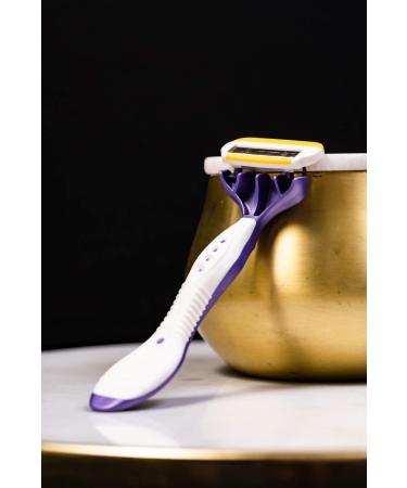 Body Spa Shave 4-Blade Disposable Razors with Coconut Oil Moisture Pad - 4 Count - Buy Online on GoSupps.com
