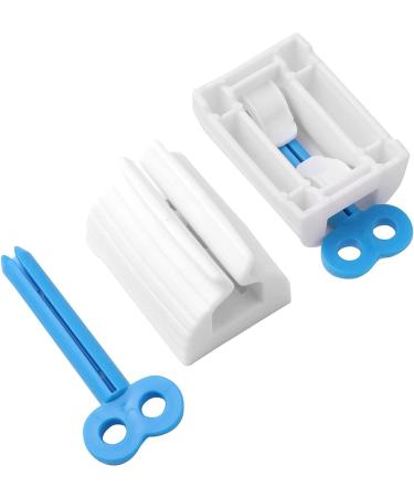 Rolling Tube Toothpaste Squeezer Stand - Set of 4 Blue Bathroom Accessories - Buy Online on GoSupps.com