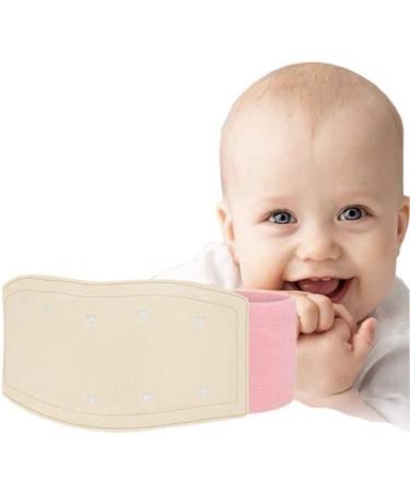 Soft heroic navel-binder-support belt Herne support bandage with 3 removable compression pads and adjustable straps for baby treatment Hernie Hernien support belt (color: blue) (pink