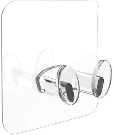 Kisbeibi 10-Piece Self-Adhesive Plug Holder & Multi-Purpose Transparent Hooks | Wall Hangers for Bathrooms & Bedrooms - Organize Your Space! - Buy Online on GoSupps.com