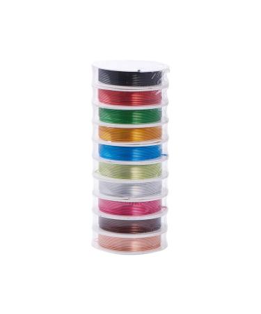 PandaHall 10 Rolls 160 FT 10 Colors 0.8mm Aluminum Craft Wire 20 Guage Flexible Floral Colored Jewely Beading Wire for DIY Jewelry Craft Making Each Roll 16 Feet 20 Gauge (0.8mm) 10 Colors- 16 Feet 2