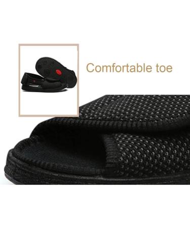 Adjustable Orthopedic Edema and Diabetic Sandals for Arthritis Swollen Feet - Black, Size 7 - Buy Online on GoSupps.com