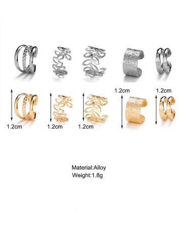 20 Pcs Gold Silver Hair Braids Dreadlock Non-Piercing Ear Clip Beard Beads Cuffs Hair Accessories for Women Men - Buy Online on GoSupps.com