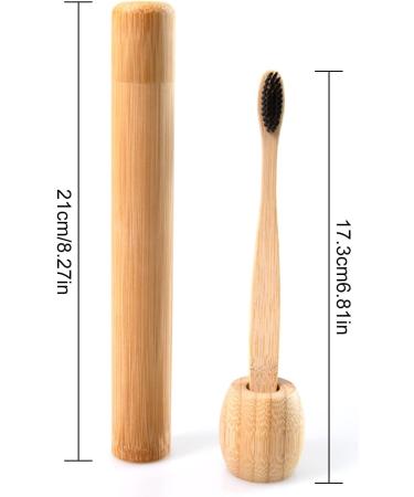 Yueser Bamboo Toothbrush Set | Eco-Friendly Travel Toothbrush Holder & Portable Bamboo Tube for Sustainable Living - Buy Online on GoSupps.com