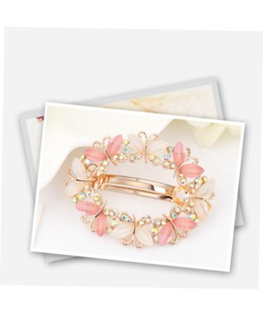 FRCOLOR Hairwear Jewelry Barrette Vintage Bridal Hairpin Bridal Headpiece Wedding Headpiece for Bride Hairpins French Clip Hair Claw Clips Spring Clips Pink Small and Fresh Girl Top Clip - Buy Online on GoSupps.com