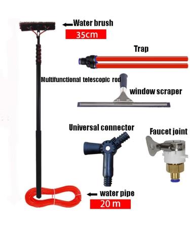 12-36ft Telescopic Pole Washing Brush Water Fed Window Cleaning Pole for Cleaning Windows Cleaning Photovoltaic Panels Trucks 35cm brush head 3.6m 3.6m 35cm Brush Head - Buy Online on GoSupps.com