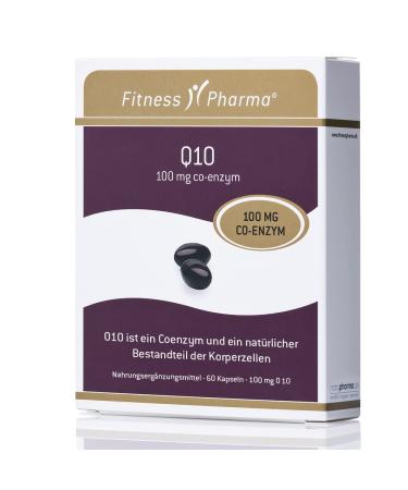 Fitness Pharma Coenzyme Q10 capsules high dose i 60 pieces with 100 mg i vitamins |Dietary supplement for adults I contains soy |Gluten -free and lactose -free 60 pieces (1 Pack)