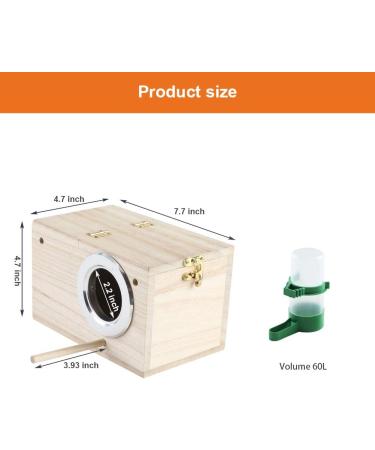 EMUST Parakeet Nesting Box with Drinking Bottle - Ideal Wood House for Finch, Lovebirds, Cockatiel, Budgie, Conure, Parrot - Buy Online on GoSupps.com