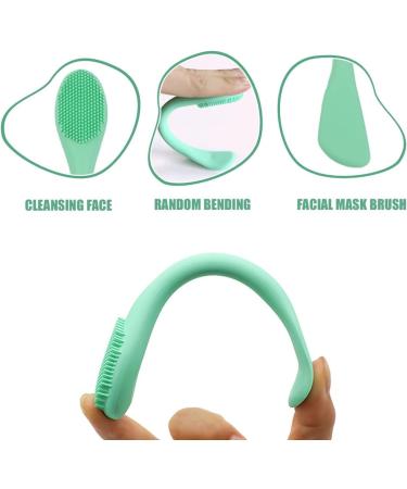 Zokjsw 2 in 1 Silicone Face Mask Brush & Scrubber | Ideal for Blackhead & Makeup Removal | Facial Cleansing Tool for Mud & Clay Masks - Buy Online on GoSupps.com