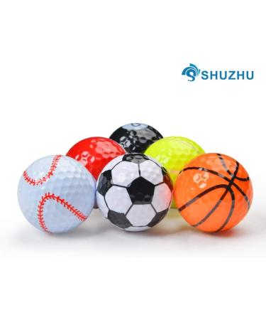 6PCS Assorted Golf Balls for Kids Golf Training - Fun Novelty Sports Gift for Children - Indoor Practice Range - Buy Online on GoSupps.com