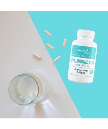 Hyalogic Hyaluronic Acid Delayed Release Capsules | Combo Formula w/Glucosamine MSM | Support Healthy Joints Eyes and Skin and Overall Body | Promote Healthy Skin | 120 mg | Non-GMO (30 Count) - Buy Online on GoSupps.com