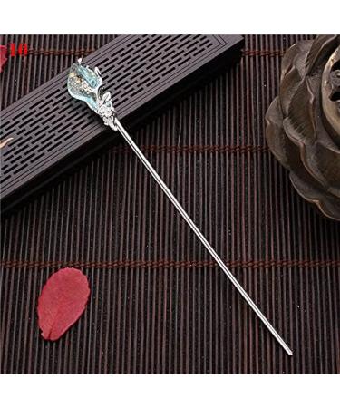 Hair Clips Retro Chinese Hairpin Hair Rod Lady Metal Glaze Hair Fork Hair Chopsticks Lady Jewelry Hairpin Accessories Blue Hair Clips (Size : 2) - Buy Online on GoSupps.com