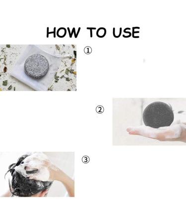 HUSHUI Natural Shampoo Bar for Hair Bamboo Charcoal Shampoo Bar Hair Darkening Shampoo Bar Anti Hair Loss Shampoo Bar Handmade - Buy Online on GoSupps.com