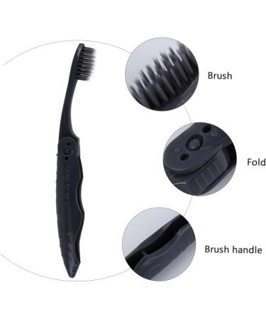 FRCOLOR 8pcs Charcoal Folding Toothbrush - Travel-Friendly Compact & Grey - Ideal for International Shipping - Buy Online on GoSupps.com
