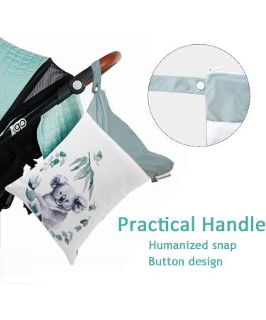 Treer Baby Diaper Pocket - 2 Reusable Cloth Diapers & Wet Dry Bag | Pink Monkeys 30x40cm - Perfect for On-the-Go Parents - Buy Online on GoSupps.com