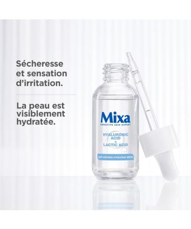 Mixa - Rehydrating Concentrated Serum - For Dehydrated and Sensitive Skin - Enriched with Hyaluronic and Lactic Acid - 30 ml - Buy Online on GoSupps.com