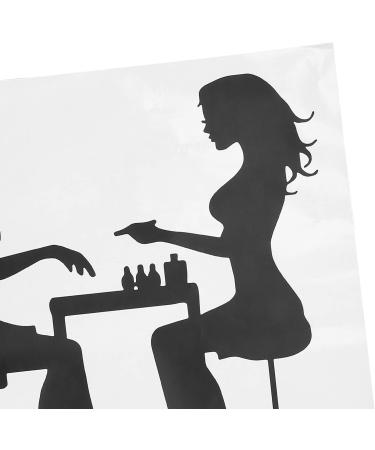 Nail Salon Wall Sticker PVC Vinyl Waterproof Wonderful Nail Art Window Sticker Durable Stylish for Nail Salons Beauty Salons(S) - Buy Online on GoSupps.com
