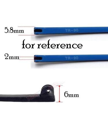 VekkEr Eyeglass Temple Replacement - Blue Black Plastic Temples for Comfortable Eyewear | International Shipping Available - Buy Online on GoSupps.com