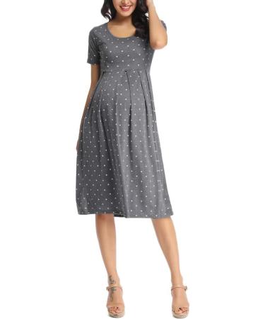 Love2Mi Floral Maternity Dress XL - Casual A-Line Midi Pregnant Dress - Buy Online on GoSupps.com