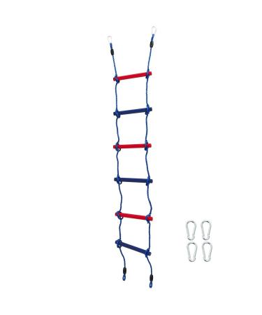 Lily's Things Climbing Ladder Attachment | Double Slackline Accessories for Slackline Obstacle Course | Ninja Slackline Outdoor Accessories for Kids