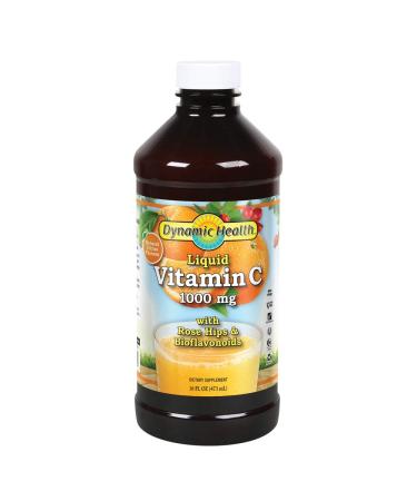 Dynamic Health  Laboratories Liquid Vitamin C Natural Citrus Flavors 1000 mg 16 fl oz (473 ml)