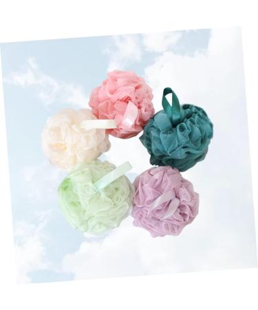 5pcs Loofah Sponges Set - Bathing Shower and Dish Scrubbers - Soft Mesh Bath Puffs & Brushes for All Skin Types | Ideal for Home & Travel - Buy Online on GoSupps.com
