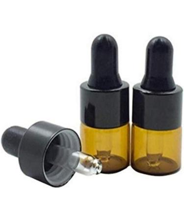 Vasana 12 Mini-Mounted Stone Glass Drip Bottles - 2ml Black Rubber Cap for Cosmetics Perfume Travel & Makeup - Buy Online on GoSupps.com