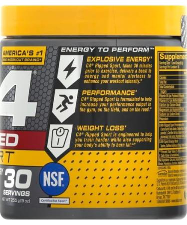 Cellucor C4 Ripped Sport Pre Workout Powder Fruit Punch - NSF Certified for Sport + Sugar Free Preworkout Energy Supplement for Men & Women | 135mg Caffeine | 30 Servings (Pack of 2) - Buy Online on GoSupps.com