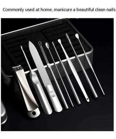 Nail Scissors Manicure Set Nail Clippers Tools Household Ear Spoon Nail Cutters Kit for Manicure Tools for Everyday use Toenail Clippers Black - Buy Online on GoSupps.com