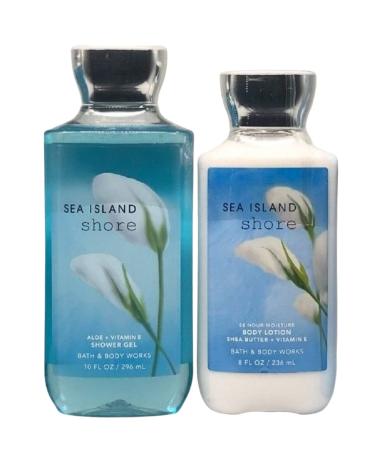 Bath and Body Works Sea Island Shore Gift Set - Shower Gel and Body Lotion - Buy Online on GoSupps.com