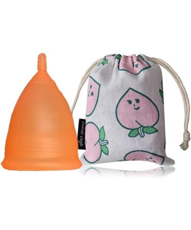 Super Soft Reusable Menstrual Cup - Medical Grade Silicone Sensitive Fit for Women (L Orange) | Eco-Friendly Hygiene Products - Buy Online on GoSupps.com
