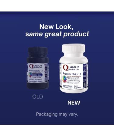 Quantum Nutrition Labs Probiotic Daily 18 - Probiotics for Digestive Health Probiotics for Women and Men with Lactobacillus Acidophilus Reuteri for Healthy Gut Microbiome - 30 Vegetarian Capsules - Buy Online on GoSupps.com