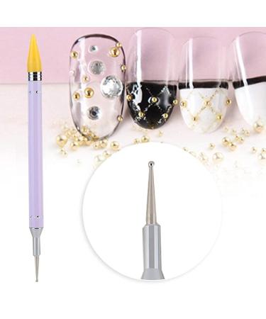 Nail Art Pen Double Design Nail Art Pen Nail Art Tool Nail Art Stone Collector Dotting Pen for Nail Design (Purple)