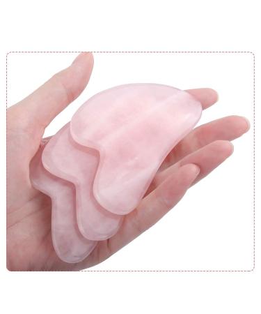 Deciniee Rose Quartz Gua Sha Massage Tool - Heart Shape Pink Jade Stone Set for Face & Body | Skin Care Tools for SPA & Acupuncture Therapy - Buy Online on GoSupps.com