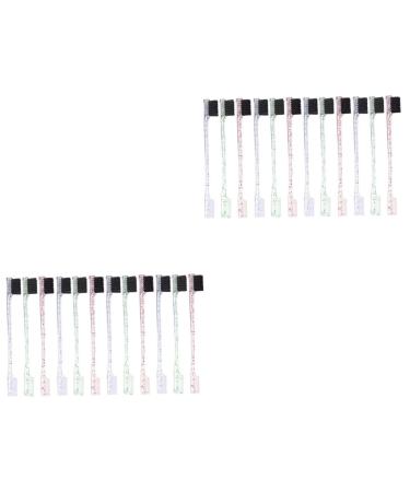 FRCOLOR 24 Pcs Double Ended Eyebrow Brush Eyelash Comb Separator Dual Hair Brush Eliminating Mascara Clumps Brush Makeup Eyebrow Brush Brow Spoolie Brush Portable Resin Cleaning Brush Edge