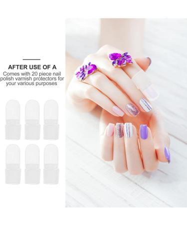 Housoutil 90 Pcs Nail Case Nail Removal Tools Nail Polish Varnish Tip Skincare Tool Nail Tools for Nail Art Skin Care Tools Cuticle Protectors for Fingers White Accessories Manicure Plastic 4x2cmx3pcs Whitex3pcs - Buy Online on GoSupps.com