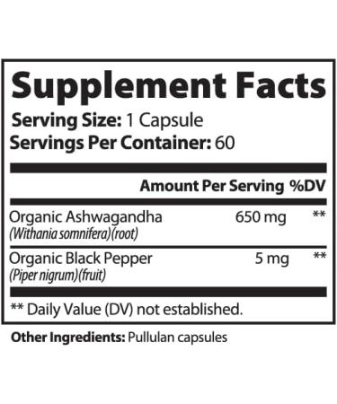 The Fcking Supplement Organic Ashwagandha Capsules Stress Support 60 Capsules with Black Pepper USA - Buy Online on GoSupps.com