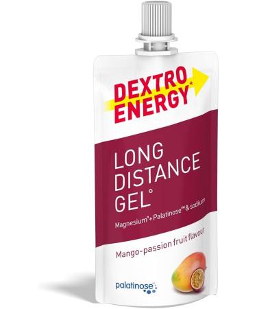 Dextro Energy Long Distance Gel - Mango Passion Fruit + Magnesium (12x50ml) | Energy Gel for Long Workouts Carbohydrate Concentrate & Electrolytes - Buy Online on GoSupps.com