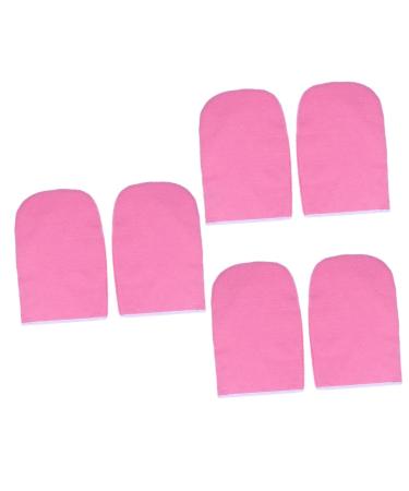 Ipetboom 3 Pairs Insulated Gloves Bath Treatment Mitt Paraffin Wax Gloves Boots Pink Hand