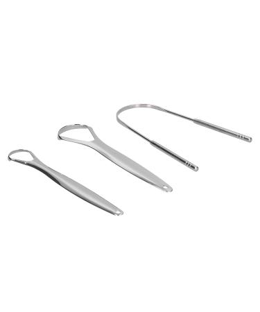3PCS Portable Stainless Steel Tongue Cleaner - Effective Oral Care Tools for Better Oral Health - Buy Online on GoSupps.com