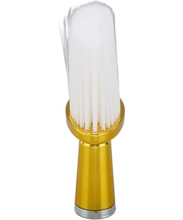 Neck Face Duster Brush Yellow Neck Duster with Electroplated Handle for Hair Cutting Skin Friendly Soft Bristles Brush for Removing Loose Hair Barber Cleaning Brush for Salon Home - Buy Online on GoSupps.com