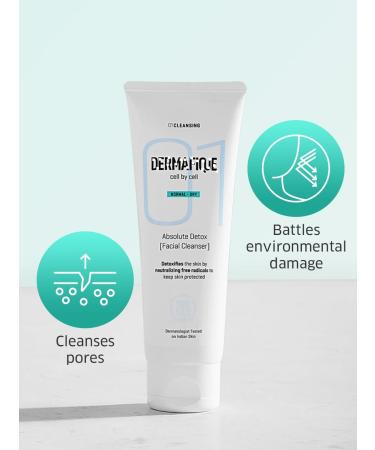 Absolute Detox Facial Cleanser 100ml with Bio-Active Cellulose Beads Face Wash Enriched with Vitamin E & Pomegranate Extracts | Soap Paraben & Alcohol Free | Dermatologist Tested Face Cleanser - Buy Online on GoSupps.com