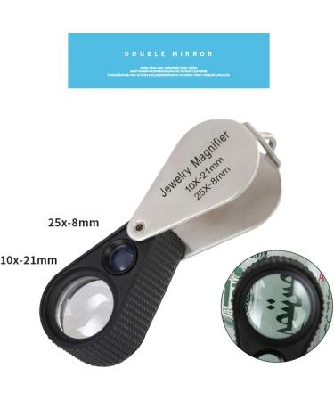 10X 25X Metal Folded Magnifier for Jewelry Reading Hobbies Insects Viewer Crafts Pocket Loupe Jewelers Loupe Workbench Sewing Repair Small Gift - Buy Online on GoSupps.com