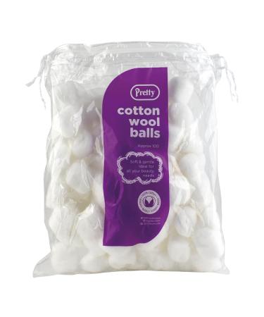 Pretty Cotton Wool Balls - 100 White